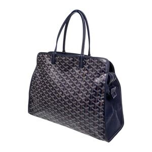 Goyard Navy Blue Tote with Cream Interior
